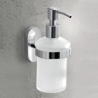 Soap Dispenser Soap Dispenser, Wall Mounted, Frosted Glass Gedy 5381-13